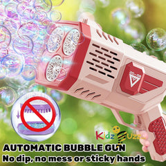 Big Bubble Machine Gun - Automatic Bubble Gun with Bubble Solution/Lights