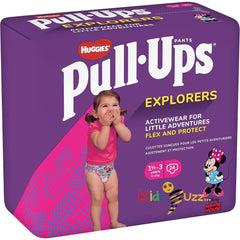 Huggies Pull-Ups, Explorers Nappy Pants for Girls - 1.5-3 Years Pack of 1 24 count