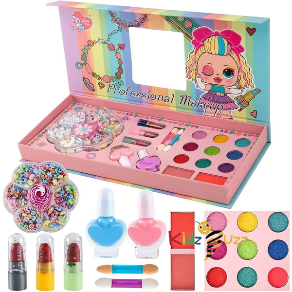 Kids Makeup Kit Toys for Girl, Real Cosmetic Set for Girls -Pretend Play Toy