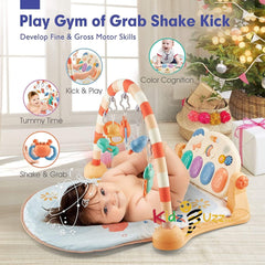 Piano Fitness Rack 0652-Baby Play Mat with Piano Rattles for Baby Infant I Gym Play Mat