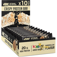 ON CRISPY BAR MARSHMALLOW 65G x 10 + NUTRAMINO VITAMIN PROTEIN SHAKER CHOCOLATE 6X325ML