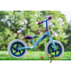 Huffy Disney Frozen 2 Kids Balance Bike 12 inch ft Anna Elsa Olaf For 3 to 5 Year Old Kids,Blue, White