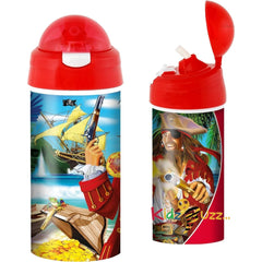 3D LiveLife Drinking Bottle - Pirate Island ,3D Lenticular Novelty Water Bottle with Straw - kidzbuzzz