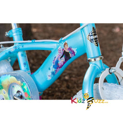 Huffy Frozen 12 Inch Girls Bike - 3-5 Years Sky Blue + Front Carrying Basket