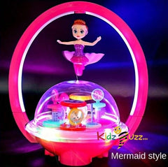 Suspended Princess Doll With Light & Music Toy For Kids