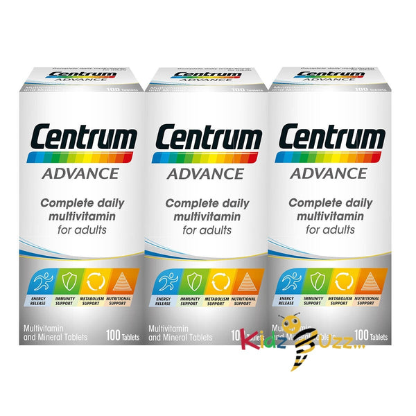 Centrum Advanced Vitamins 100 Count Pack of 3 - Multivitamins For Adult