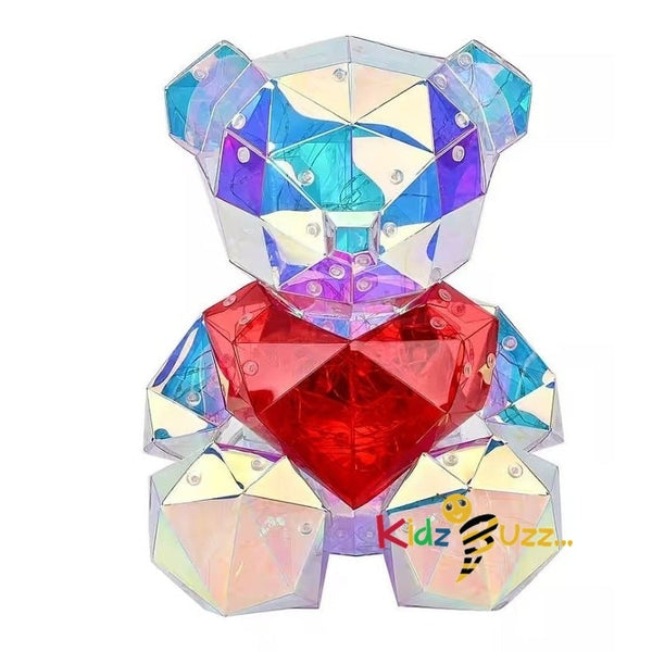 XMas, Valentine's Day Premium Crystal Red Heart Teddy Bear Gift Box Size 15 cm