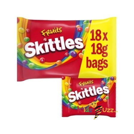 Skittles Fruits Sweets 18 Fun Size Bags 324G x 2 Pcs