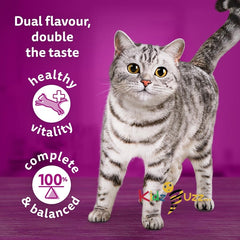 Whiskas 1+ Adult Wet Cat Food Surf & Turf Jelly 4 X 85g