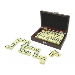 Craftsman Wood Veneer Deluxe Dominoes Game