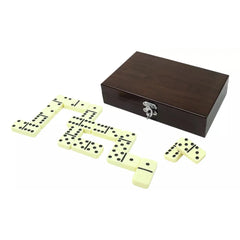 Craftsman Wood Veneer Deluxe Dominoes Game