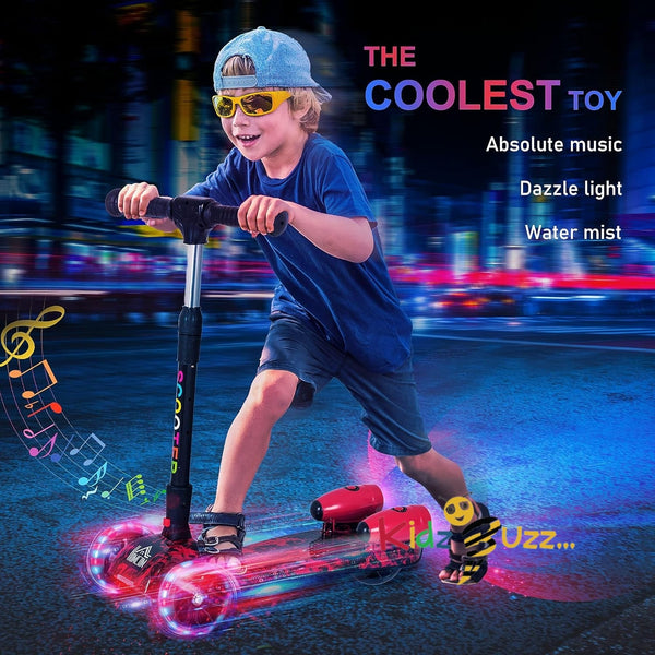 Spray Foldable Kick Scooter For Boys and Girls 3-6 Yrs