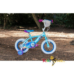 Huffy Frozen 12 Inch Girls Bike - 3-5 Years Sky Blue + Front Carrying Basket