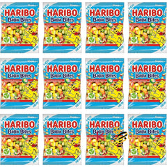 HARIBO Balla Bites Fruit Flavour Gummy Candy, Assorted Fruit Flavours, 140g x 12