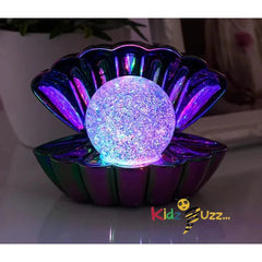 Black Pearl - Colour LED Clam wt Glitter Pearl