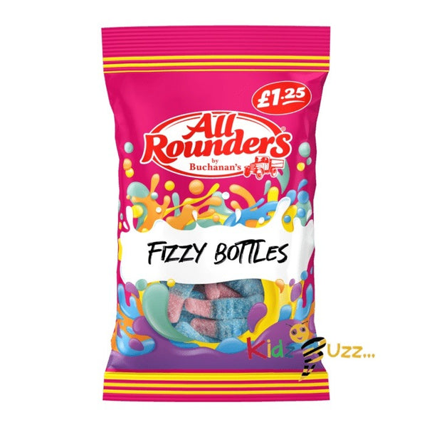 All Rounders Fizzy Bottle 12X 110g Tasty Treaty - kidzbuzzz