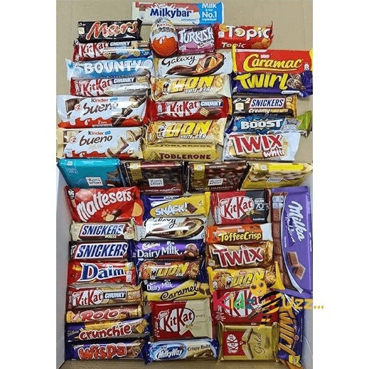 Chocolate Gift Box Hamper Chocolate Bars Perfect Present for Birthdays & Christmas 27 Bars