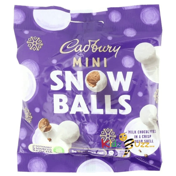 Cadbury Snowballs, 80g x 12 Cadbury Mini Chocolates