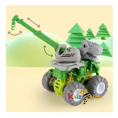 4 Pcs Dinosaur Engineering Vehicle Toy