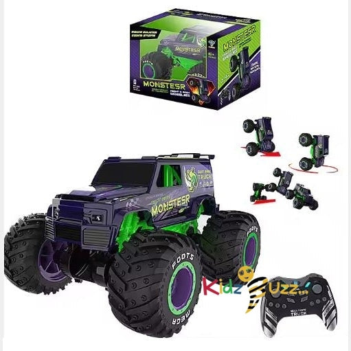 R/C Stunt Monster Jeep With Front & Back Wheels Toys