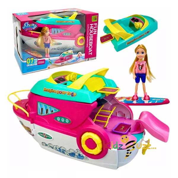 Fun HouseBoat Baby Ship -2 in 1 Doll Boat and Accessories