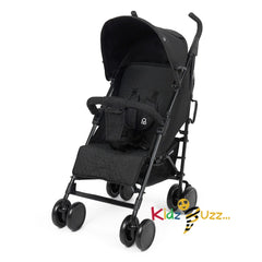 Puggle Litemax Pushchair Stroller with Raincover and Cup Holder - Storm Black