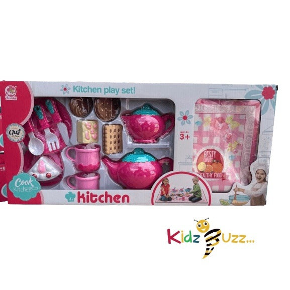 Shunkai Kitchen Toy Tea Set - Pretend Play Set For Kids