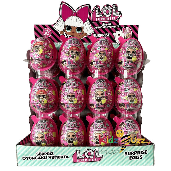 Lol Joy Chocolate Eggs 17.5g Pack of 12 -Surprise Egg For Kids