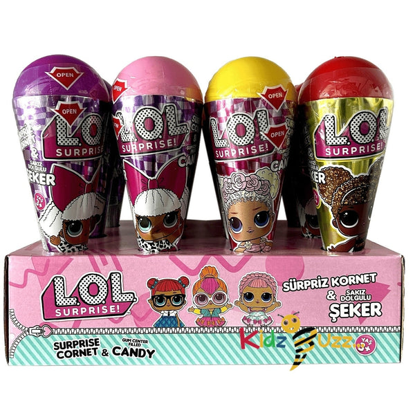 12 X LOL Surprise Cornet & Gum Center Filled With Candy
