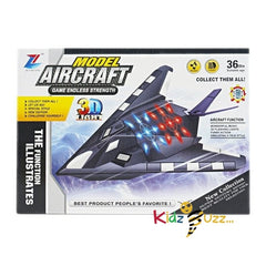 3D plane With Light Cartoon Toy