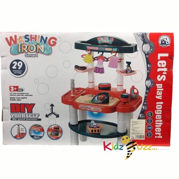Washing & Iron Set For Kids Ages 3+Above - Pretend Play Set