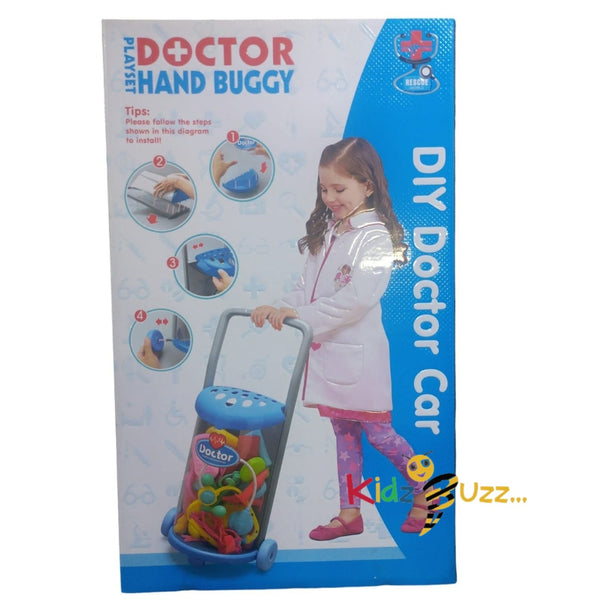 Doctor Hand Buggy Toy For Kids-Pretend Play Set