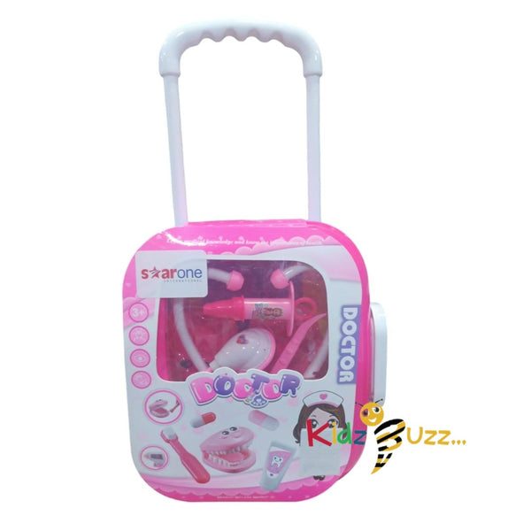 Doctor Set Pink Trolley- Pretend Play Set For Kids