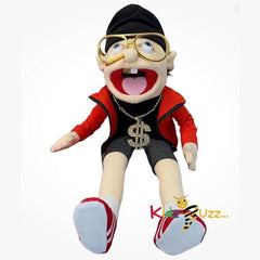 60cm Jeffy Puppet Plush Hat Game Toy Boy Girl-Cartoon Hand Puppet Plushie Doll