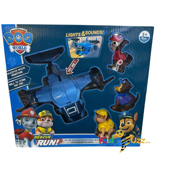 Airplane With 3 Paw Patrol Puppies For Kids -Endless Hours Of Fun