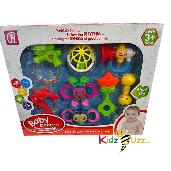 Baby Concert Funny Little Rattle Toy Set, Developing Hand-Eye Coordination