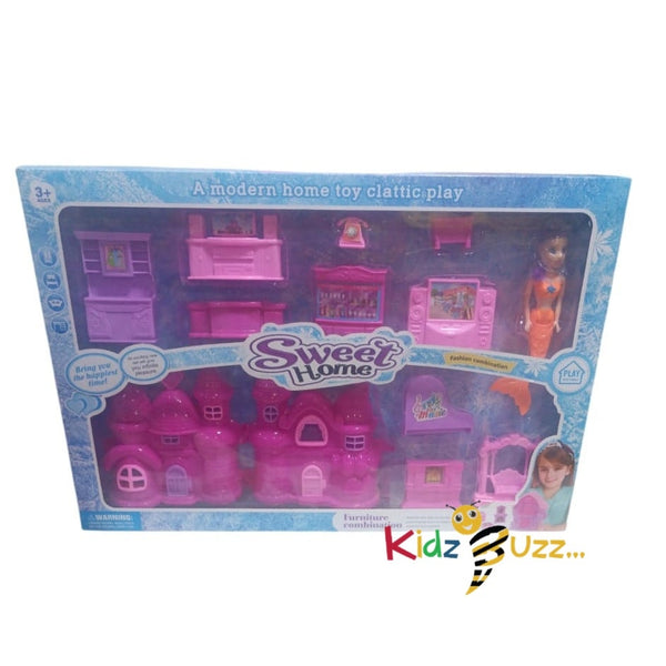 Sweet Home With Furniture Doll Toy For Kids