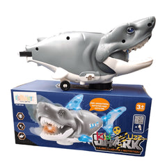 Musical Shark Toy With Light & Music - Bump & Go Action Toy For Kids