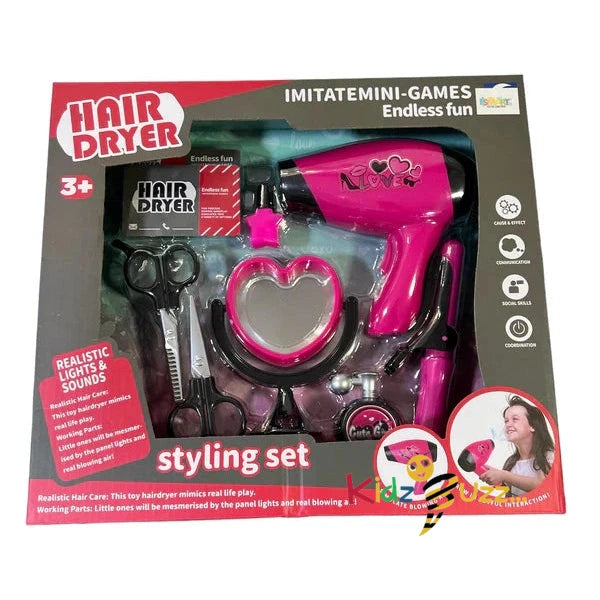 Hair Dryer Styling Set - Pretend Play Set