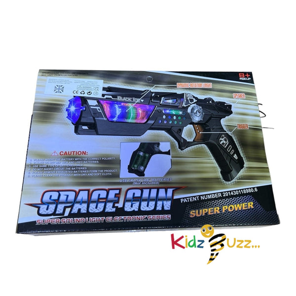 Black Ice Space Gun With Lights & Sound For Kids