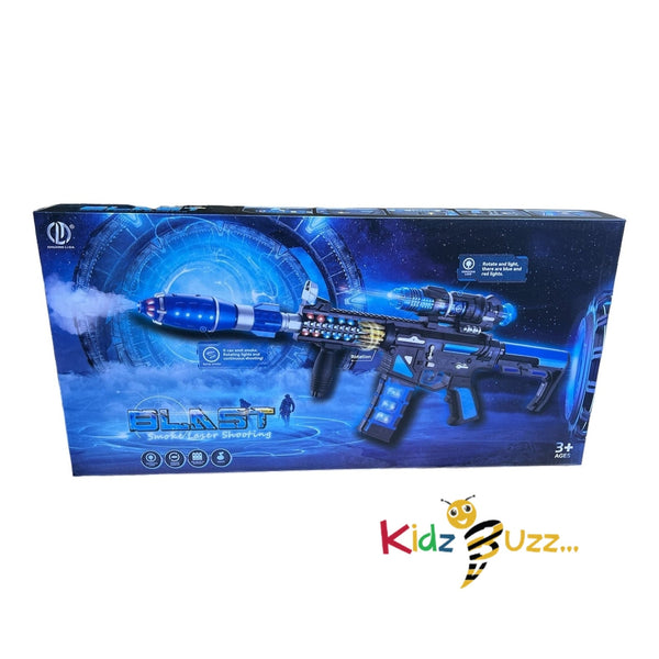 Laser Shooting Toy Smoke Rifle Gun For Kids