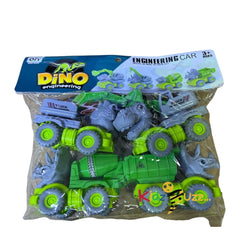 4 Pcs Dinosaur Engineering Vehicle Toy