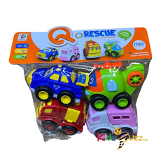 Cute cartoon Rescue Vehicle Toys Baby Fire Truck Car Sets Helicopter Friction Powered Cars