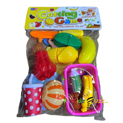 Kids' Play Kitchen Toys- Girls' Pretend Cutting Fruits & Vegetables Set