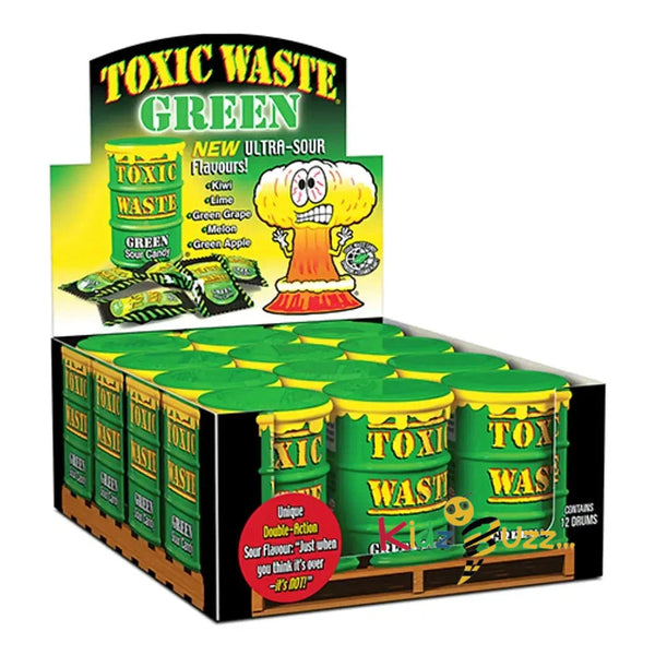 Toxic Waste 42g - Green Sour Candy Tubs Pack Of 12