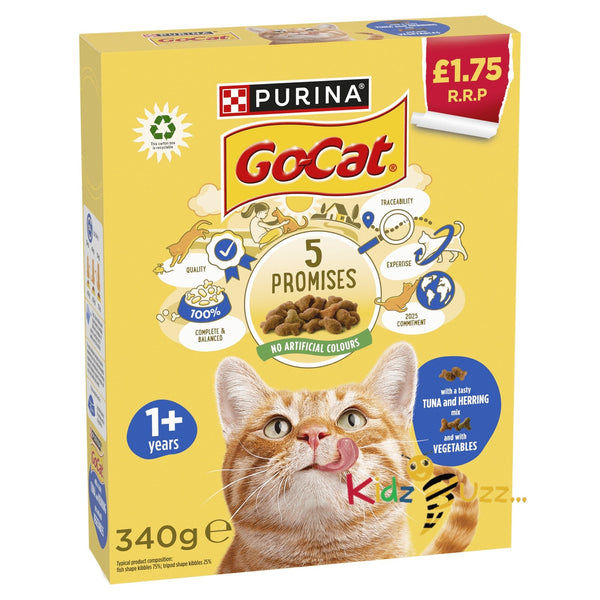 Go-Cat Tuna & Herring with Vegetables Cat Dry Food 6 X 340g PMP 1.75£ 6 Pack