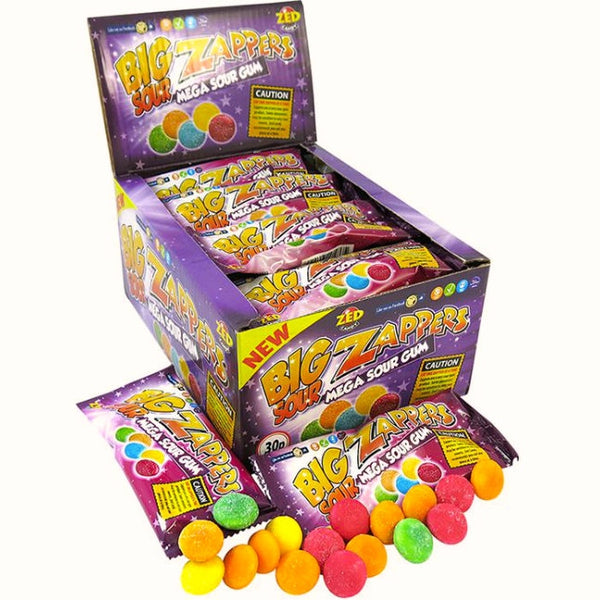 Zed Candy Big Zappers Mega Sour Gum 26g (30 Pack)