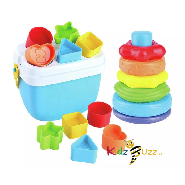 Chad Valley 19 Pieces Shape And Stack Bundle For Kids