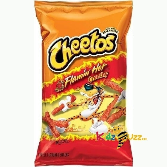 Cheetos Flamin' Hot Crunchy Cheese Snacks 226gms Pack of 15