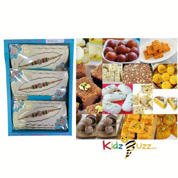 Rakhi Special Premium Mixed Mithai & New Rakhi For Loving Brother Hindu Festival